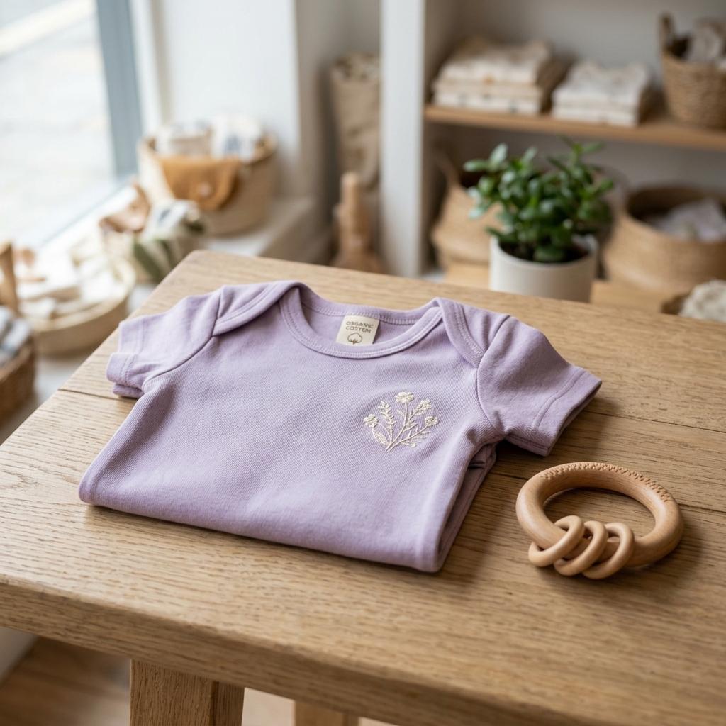 Organic Cotton Lavender Onesie